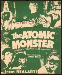 1f513 MAN MADE MONSTER pressbook R53 Lon Chaney Jr. is The Atomic Monster!