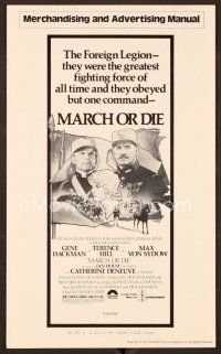 1f515 MARCH OR DIE pressbook '76 Gene Hackman, Terence Hill, art of French Foreign Legion!