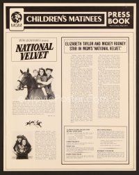 1f529 NATIONAL VELVET pressbook R71 horse racing classic starring Mickey Rooney & Elizabeth Taylor!