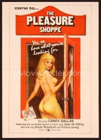 1f558 PLEASURE SHOPPE pressbook '80 sexy artwork, yes, we have what you're looking for!