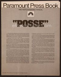 1f563 POSSE pressbook '75 Kirk Douglas, it begins like most westerns but ends like none of them!
