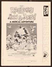 1f572 RAGGEDY ANN & ANDY pressbook '77 A Musical Adventure, cartoon artwork by Jarg!