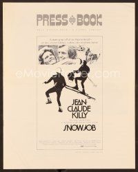 1f602 SNOW JOB pressbook '72 Jean-Claude Killy is a thief on skis after $240,000!