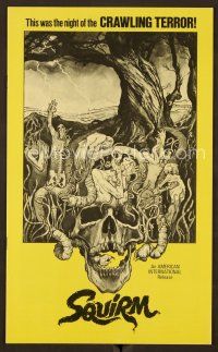 1f609 SQUIRM pressbook '76 gruesome Drew Struzan art, it was the night of the crawling terror!