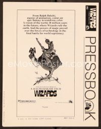 1f668 WIZARDS pressbook '77 Ralph Bakshi directed animation, cool fantasy art by William Stout!