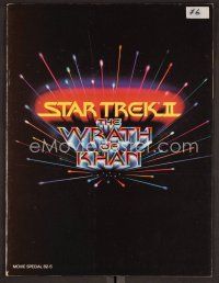 1f059 STAR TREK II program '82 The Wrath of Khan, Leonard Nimoy, William Shatner, sci-fi sequel!