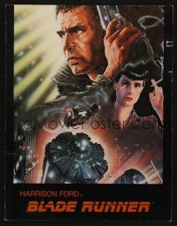 1f103 BLADE RUNNER promo brochure'82 Ridley Scott sci-fi classic, art of Harrison Ford by John Alvin