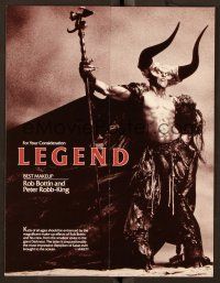 1f115 LEGEND promo brochure '85 Tom Cruise, Mia Sara, Ridley Scott, cool fantasy artwork!
