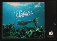 1f122 SPLASH promo brochure '84 Tom Hanks, cool image of mermaid Daryl Hannah underwater!