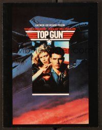 1f127 TOP GUN promo brochure '86 great image of Tom Cruise & Kelly McGillis, Navy fighter jets!