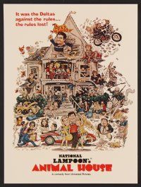 1f017 ANIMAL HOUSE screening program '78 John Belushi, Landis classic, art by Rick Meyerowitz!