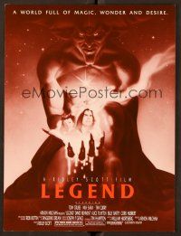 1f023 LEGEND trade ad '85 Tom Cruise, Mia Sara, Ridley Scott, cool fantasy artwork!