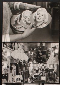 1f157 REMEMBER MARILYN 13 French 8.5x11.5 news photos '80s store selling Marilyn Monroe merchandise