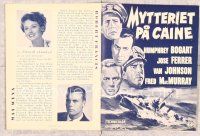 1f260 CAINE MUTINY Danish program '54 Humphrey Bogart, Jose Ferrer, Van Johnson, Fred MacMurray