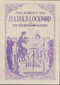 1f087 PALS FIRST herald '18 Harold Lockwood, romantic silent comedy!