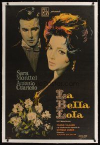 1g187 LA BELLA LOLA linen Argentinean '62 wonderful art of Sara Montiel who is Dumas' Camille!