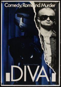 1g124 DIVA linen English 1sh '82 Jean Jacques Beineix, Comedy, Romance & Murder, different image!