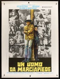 1g060 MIDNIGHT COWBOY linen Italian 1p R80 Dustin Hoffman, Jon Voight, John Schlesinger classic!
