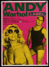 1g171 ANDY WARHOL LABEL linen Japanese '90s Joe Dallesandro, Sylvia Miles, Paul Morrissey 3-bill!