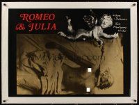 1g107 ROMEO & JULIET linen Polish 27x38 '79 William Shakespeare, design by Andrzej Klimowski!