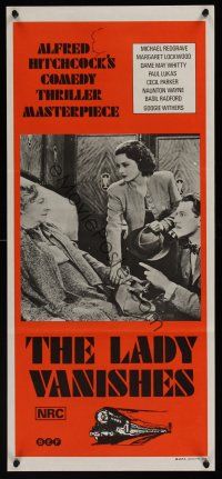 1h035 LADY VANISHES Aust daybill R70s Alfred Hitchcock, Lockwood, Redgrave & Whitty!