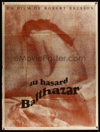 1h177 BALTHAZAR French 1p '66 Robert Bresson's Au Hasard Balthazar, design by Ferracci!