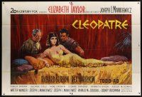 1h170 CLEOPATRA French 2p '63 Elizabeth Taylor, Richard Burton, Rex Harrison, Howard Terpning art!