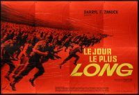 1h168 LONGEST DAY French 8p '62 incredible different art of charging soldiers by Boris Grinsson!