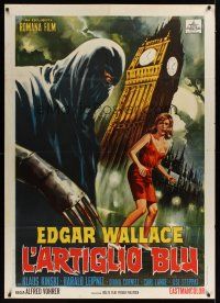 1h130 CREATURE WITH THE BLUE HAND Italian 1p '70 art of killing chasing sexy girl by Big Ben!