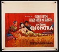 1j009 CLEOPATRA Belgian '63 Elizabeth Taylor, Richard Burton, Rex Harrison, Howard Terpning art!