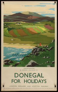 1j165 DONEGAL FOR HOLIDAYS Irish travel poster '30s art of Sheephaven Bay by Norman Wilkinson!