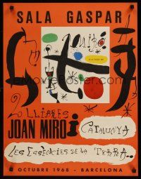 1j082 LES ESSENCIES DE LA TERRA art exhibition Spanish 20x25 '68 cool Joan Miro abstract art!