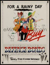 1j142 FOR A RAINY DAY BUY UNITED STATES DEFENSE BONDS AND STAMPS war poster '41 George McManus art!