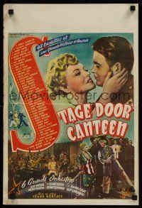 1k158 STAGE DOOR CANTEEN map back Belgian 1947 Borzage directed all-star musical, Harpo Marx!