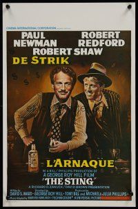 1k159 STING Belgian '74 great different artwork of Paul Newman & Robert Redford!