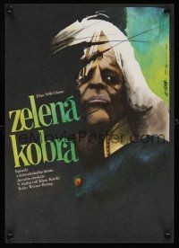 1k362 COBRA VERDE Czech 11x16 '88 Herzog, Vlach art of Klaus Kinski as most feared African bandit!