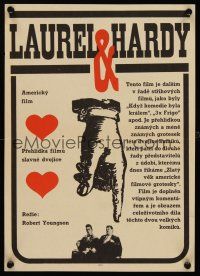 1k371 LAUREL & HARDY'S LAUGHING '20s Czech 11x16 '65 silent comedies, monumental mirth & madness!