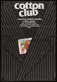 1k329 COTTON CLUB Czech 23x33 '86 Francis Ford Coppola, Weber art of suit & poker playing card!
