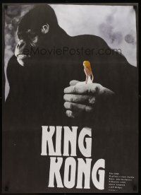 1k341 KING KONG Czech 23x33 '76 completely different art of Jessica Lange & BIG Ape!
