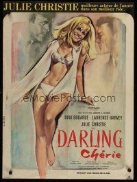 1k464 DARLING French 23x32 '65 John Schlesinger directed, Allard art of super sexy Julie Christie!
