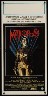 1k306 METROPOLIS Italian locandina R84 Fritz Lang classic, great art of female robot by Nikosey!