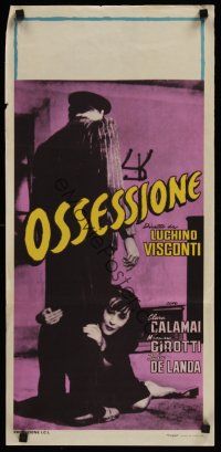 1k308 OSSESSIONE Italian locandina R50s Luchino Visconti classic, Clara Calamai & Massimo Girotti!