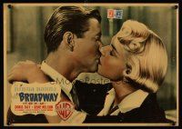 1k285 LULLABY OF BROADWAY Italian 13x18 pbusta '51 Doris Day & Gene Nelson kissing!
