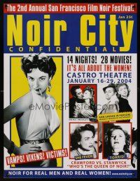 1k168 NOIR CITY CONFIDENTIAL film festival special 18x24 '04 Crawford vs. Stanwyck, vamps & victims!