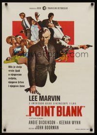 1k134 POINT BLANK Yugoslavian '67 cool art of Lee Marvin, Angie Dickinson, John Boorman film noir!