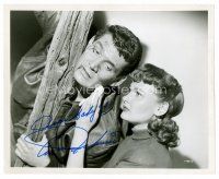 1p230 ANN ROBINSON signed 8x10 REPRO still '80s c/u with wounded Gene Barry from War of the Worlds!
