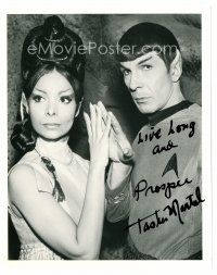1p232 ARLENE MARTEL signed 8x10 REPRO still '80s great portrait as Spock's Vulcan bride T'Pring!