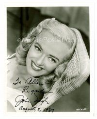 1p250 JANE NIGH signed 8.25x10 REPRO still '89 wonderful smiling close up of the sexy blonde!