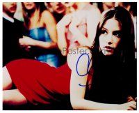 1p239 CHYLER LEIGH signed color 8x10 REPRO still '00s the Grey's Anatomy star in sexy red dress!