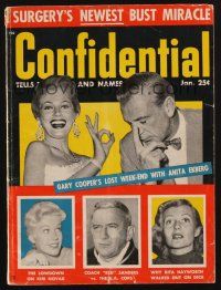 1p097 CONFIDENTIAL magazine January 1956 Hollywood's top starlets are getting boob jobs!